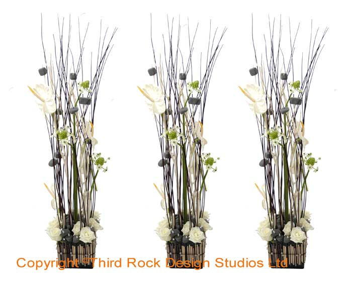 Black & White Table Centres