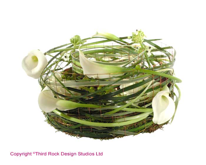Caged Lily Table Arrangement