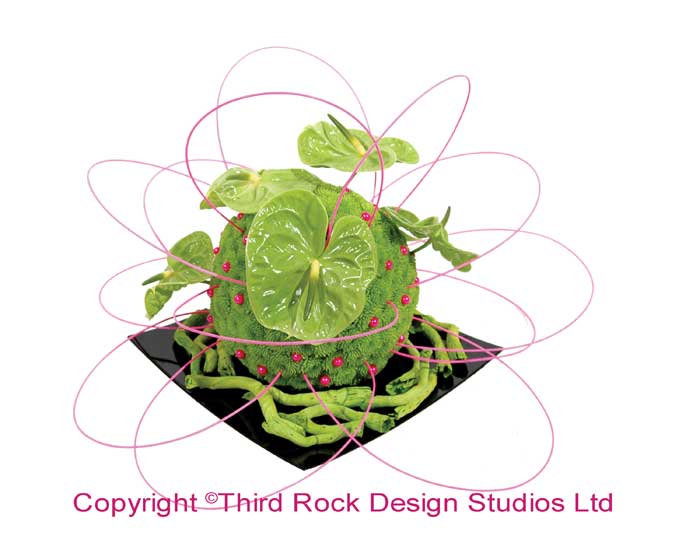 Covered Sphere Floral Arrangement
