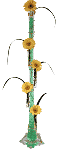 Decorated Glass Vase