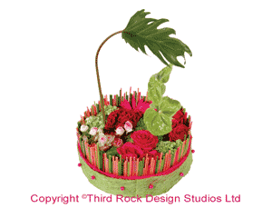 Grouped Tropical Floral Arrangement