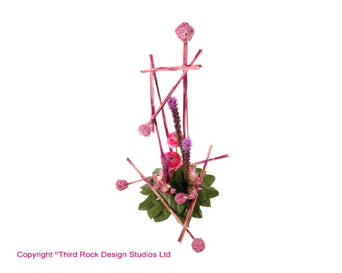 Contemporary Posy Pad Arrangement